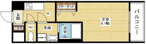 アドバンス新大阪Ⅲ【5階】の間取り