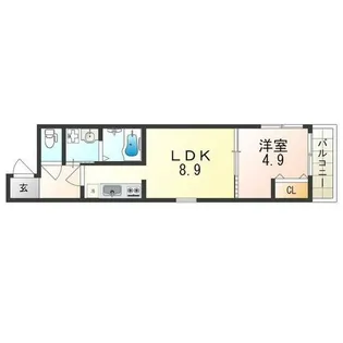 カーサ駒川中野【3階】の間取り