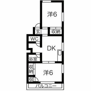 スカイプラザ【4階】の間取り