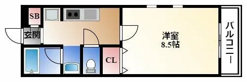 ソフィス南明【2階】の間取り