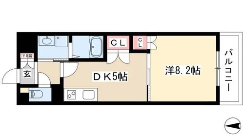 メゾン本山【202号室】の間取り