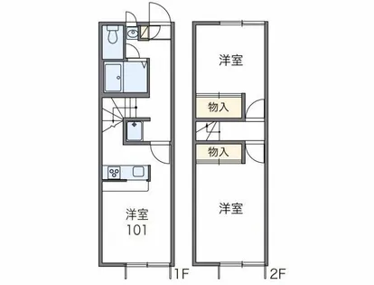 レオパレスアイ・オシカモ【103号室】の間取り