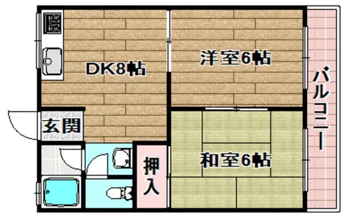 第2奥村ハイツ【203号室】の間取り