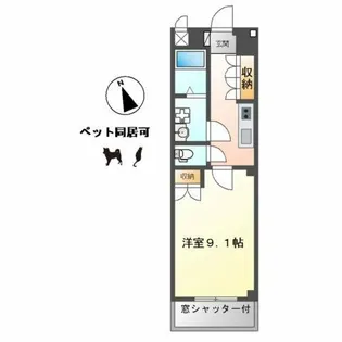 フォレスト宮西【1階】の間取り
