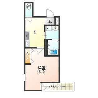 フジパレス我孫子前Ⅰ番館【2階】の間取り