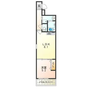 フジパレス西加賀屋Ⅴ番館【1階】の間取り