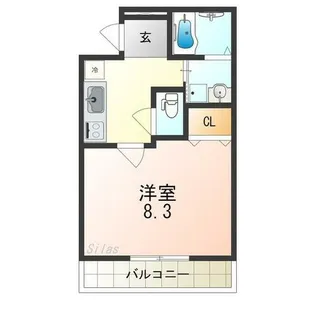 サンシーブル 三国ヶ丘【2階】の間取り