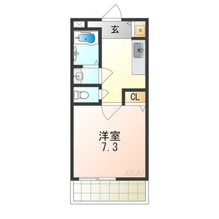 グランソレイユK&J弐番館【2階】の間取り