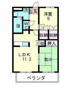 プレイス エリエゼル【2階】の間取り