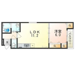 フジパレス諏訪ノ森Ⅵ番館【2階】の間取り