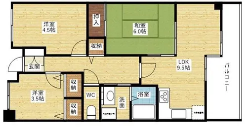 ライオンズマンション新大阪第6【4階】の間取り
