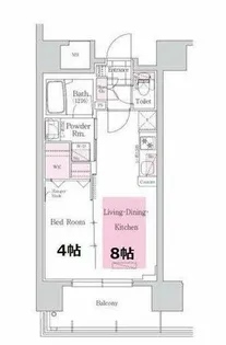 アーバネックス北堀江Ⅱ【14階】の間取り