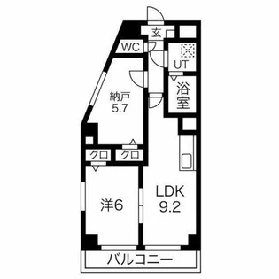 プリミエール西市場【303号室】の間取り