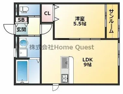 エスポワールカヤ【2階】の間取り