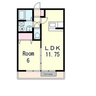 ルーエプラッツ【1階】の間取り