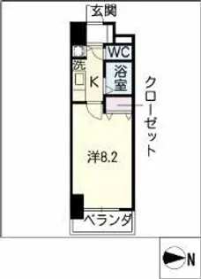 プレサンス名古屋駅前グランヴィル【9階】の間取り