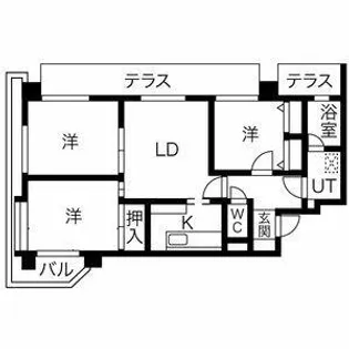 ヒルクレスト大濠公園駅【502号室】の間取り