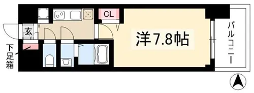 プレサンスジェネ千種内山【0603号室】の間取り