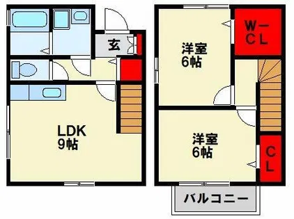 Bambini沖田【106号室】の間取り