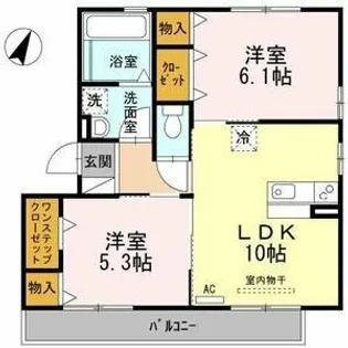 プール・トゥジュール【3階】の間取り