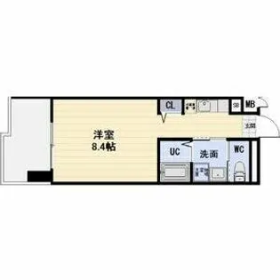 ピーステン名駅南【2階】の間取り