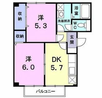 ホワイトルーム飯村 F【1階】の間取り