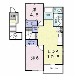 フレッシュ プラム【2階】の間取り
