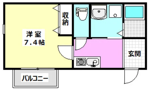ロイヤルワン中穂茨木【1階】の間取り