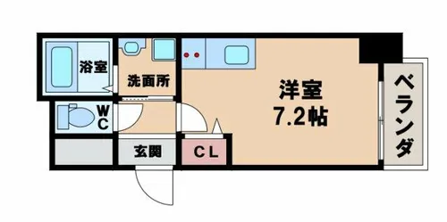 グランパシフィック天王寺南【2階】の間取り