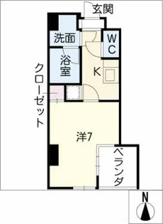 リエス鶴舞EAST TOWER【0702号室】の間取り