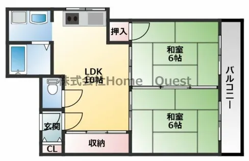 エメラルドマンション【4階】の間取り