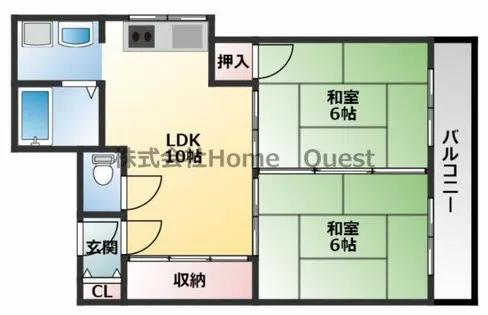 エメラルドマンション【4s号室】の間取り
