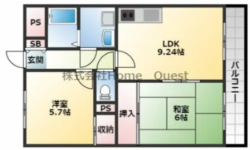 イーストナガレ【3階】の間取り