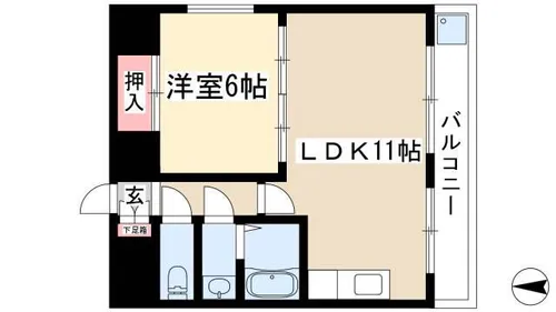 ナビオ池下【2C号室】の間取り