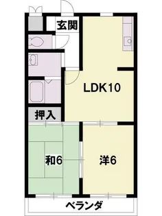 西田ハイツ【3階】の間取り