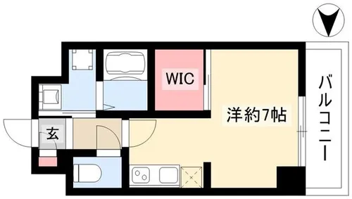 プログレッソ八田【203号室】の間取り