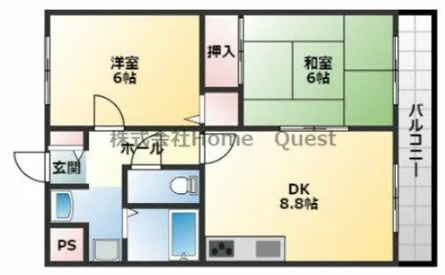メゾン山下【302号室】の間取り