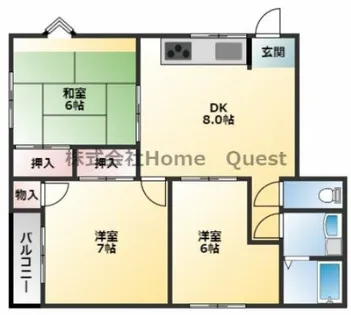 ハイツ四季【2階】の間取り