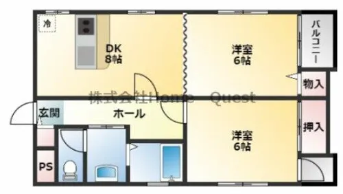 ヴィランディ【2階】の間取り