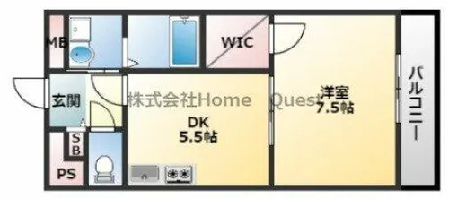 アンプルールフェールリアライフ【2階】の間取り