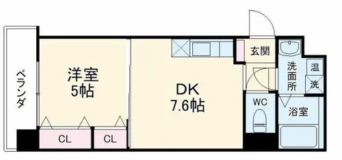 プルメリア御池【5階】の間取り