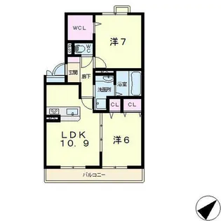 セレンディピティ矢倉【3階】の間取り