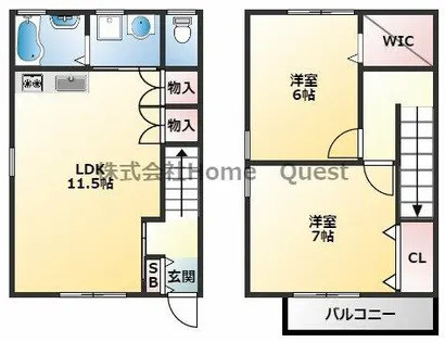 クアトロファミリアーレ今町【1階】の間取り