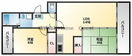 グレープコート【3階】の間取り