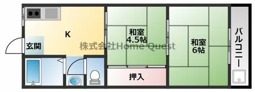 安田ハイツ【1階】の間取り