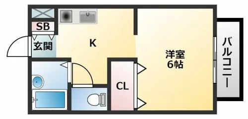 ハイツ河田2【208号室】の間取り