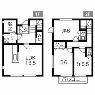 アクロコテージ汐入【107号室】の間取り