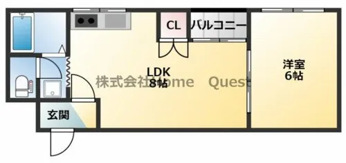 ハイツハピネス【3階】の間取り