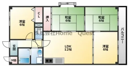 友田コーポラス【3階】の間取り