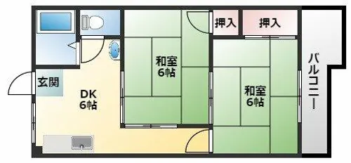 野本コーポラス【3階】の間取り